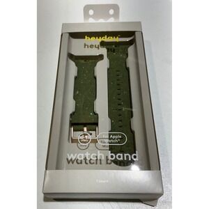 Heyday Apple Watch Band 42 44 45 49mm Olive Speckle Silicone New